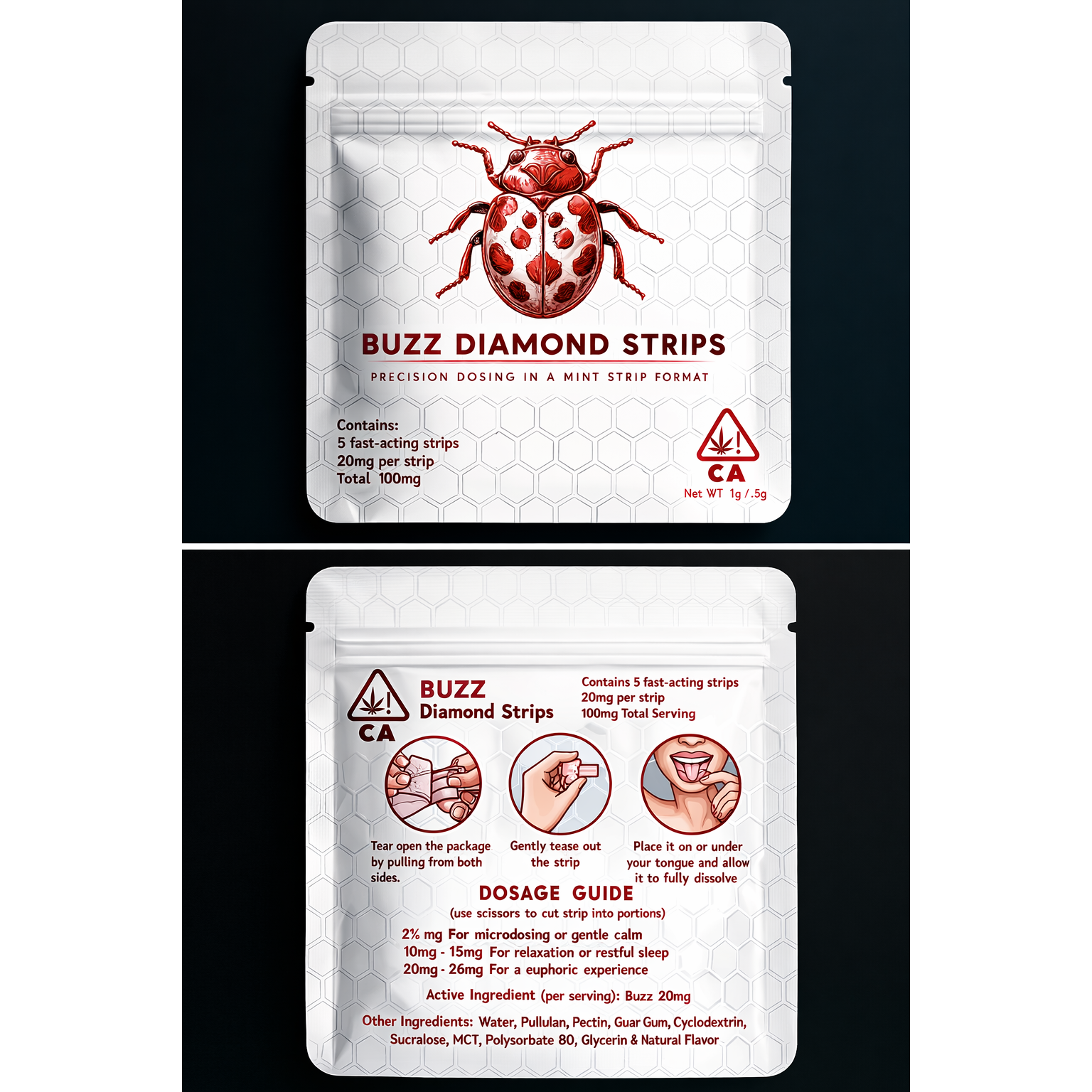 Pollinate THCP Buzz Diamond Mint Strips - Image 2