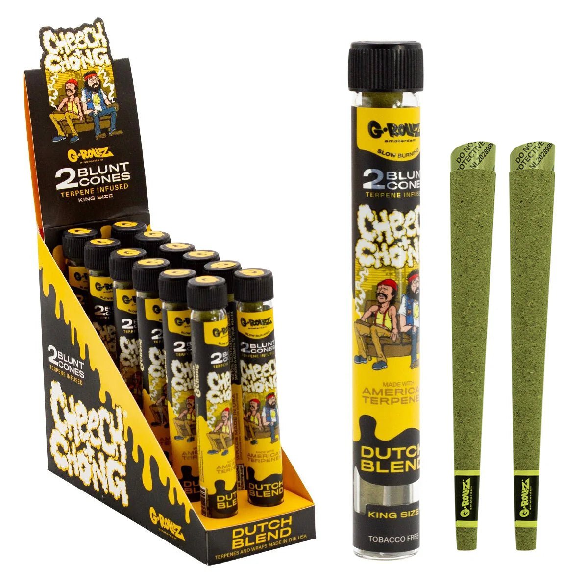 G-Rollz Cheech & Chong 2 Terpene Infused Hemp Blunts - Image 3
