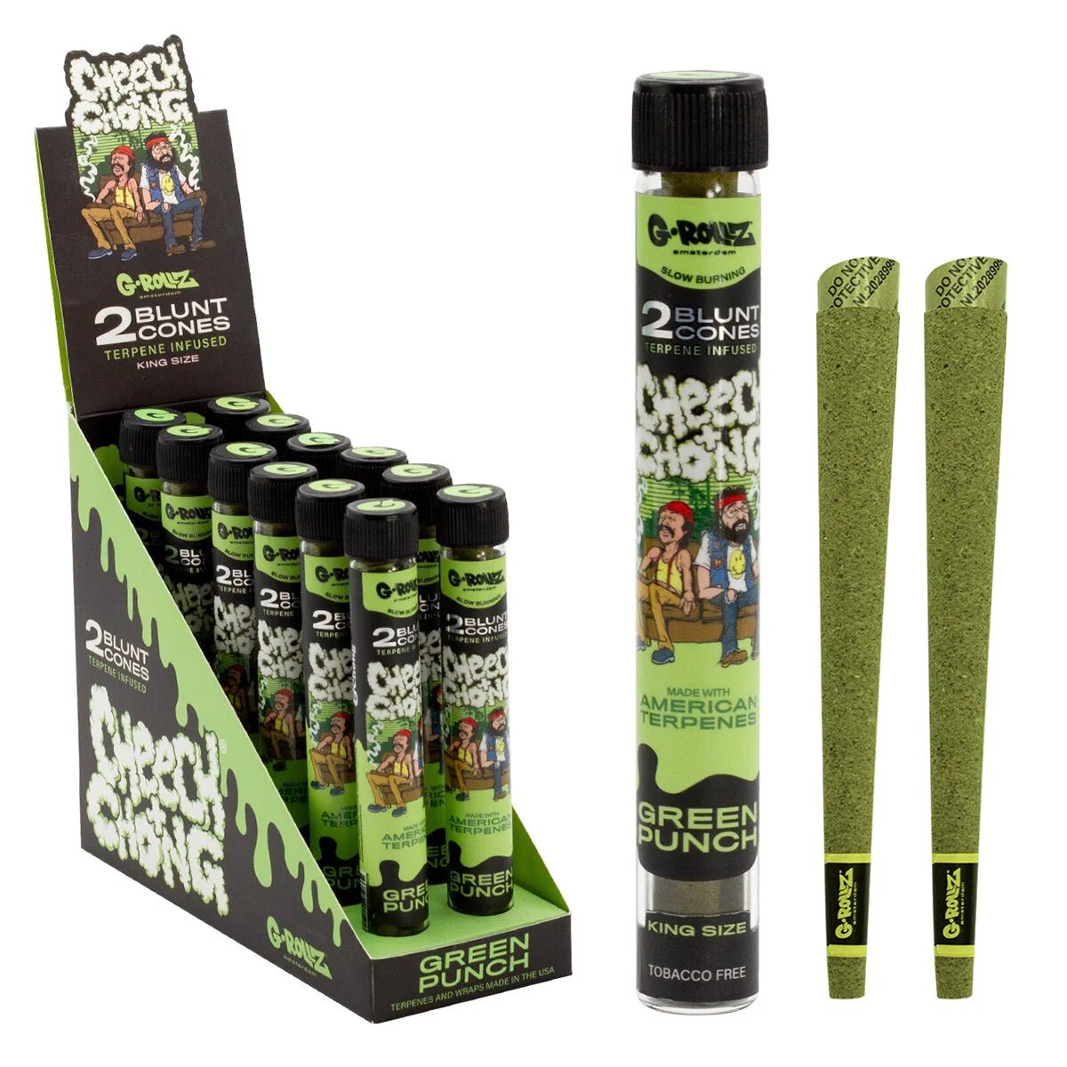 G-Rollz Cheech & Chong 2 Terpene Infused Hemp Blunts - Image 7