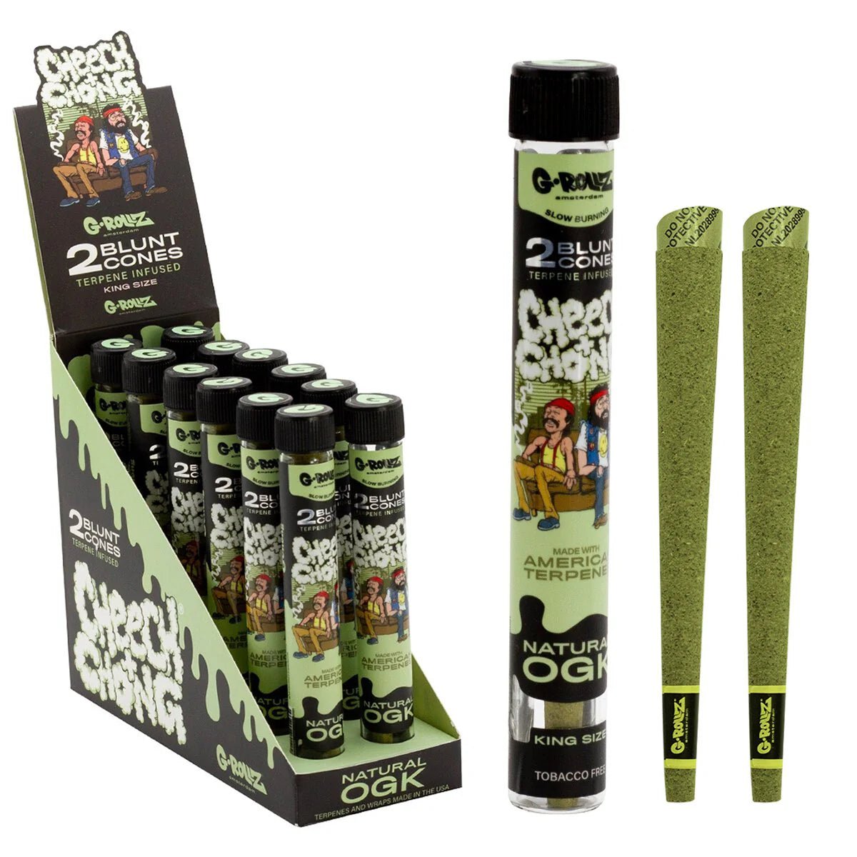 G-Rollz Cheech & Chong 2 Terpene Infused Hemp Blunts - Image 6