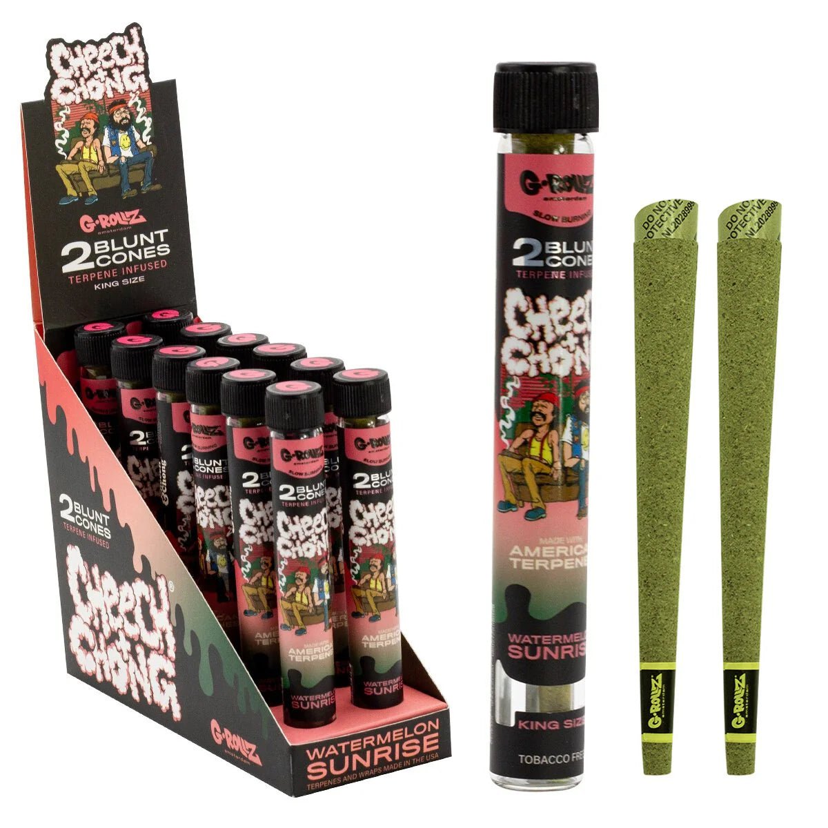 G-Rollz Cheech & Chong 2 Terpene Infused Hemp Blunts - Image 4