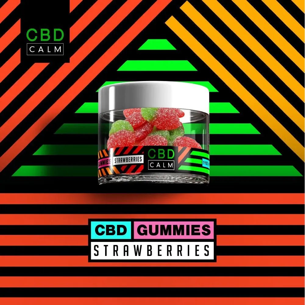 CBD Calm 1100mg Strawberries Gummies - Image 2