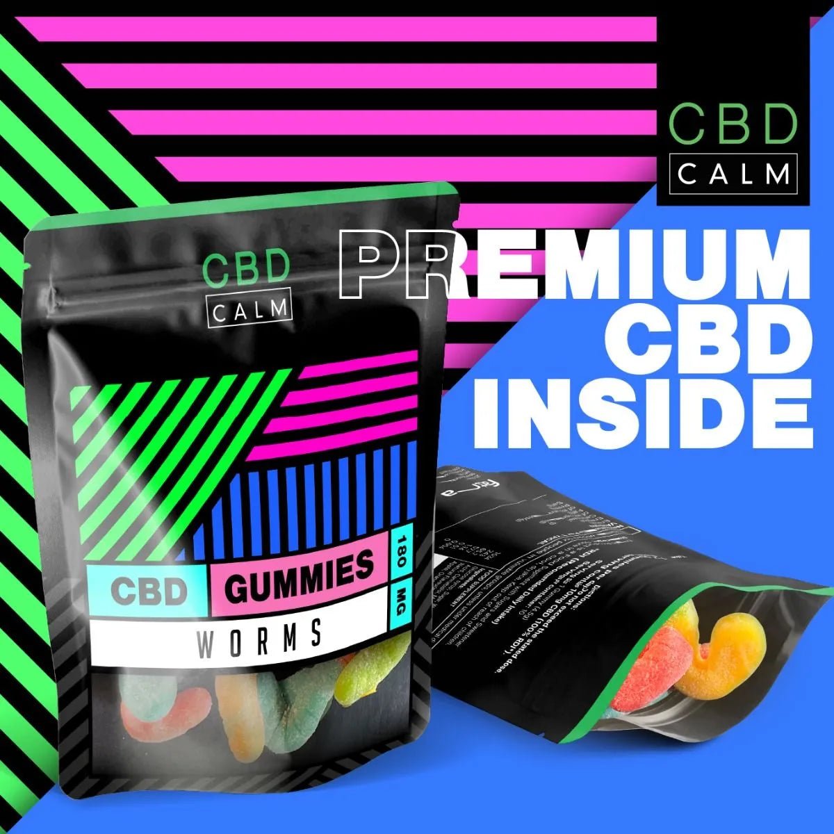 CBD Calm 180mg Worms Gummies Grab Bag - Image 2