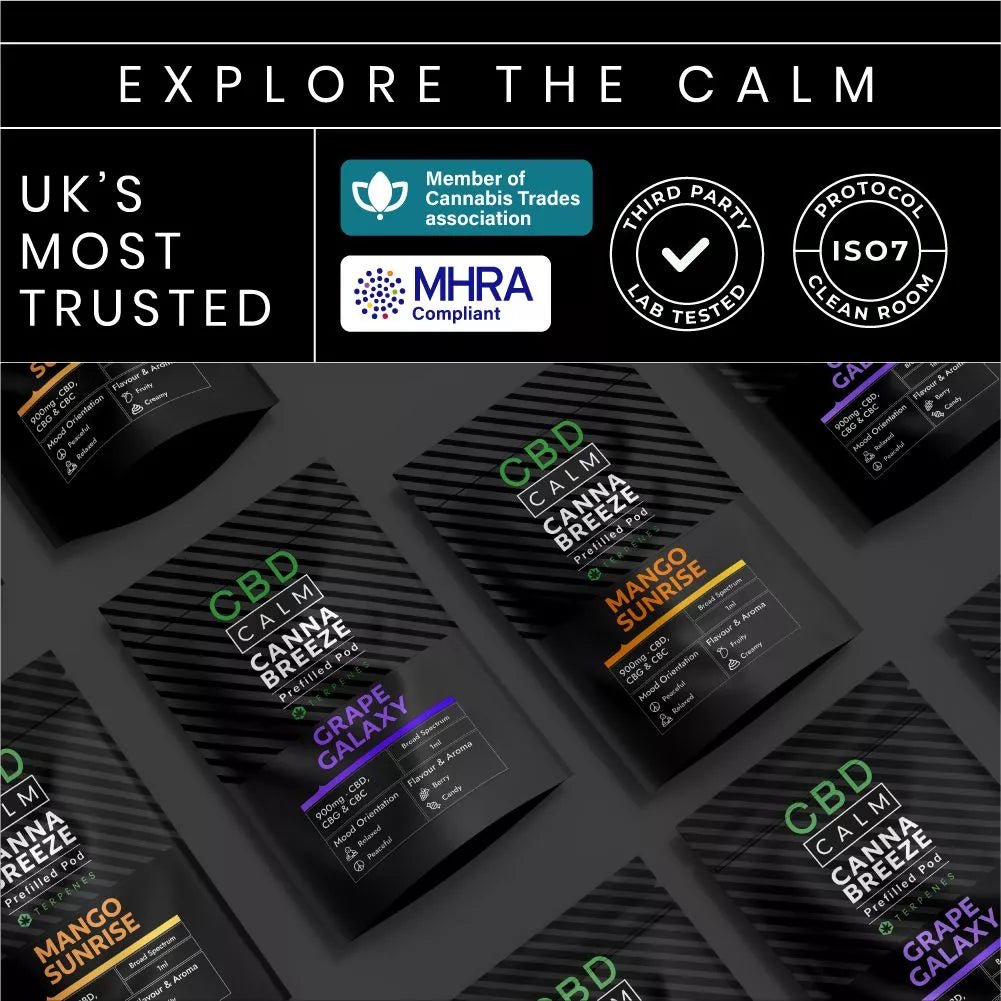 CBD Calm Cannabreeze 900mg CBD 1ml Replacement Pod - Image 4